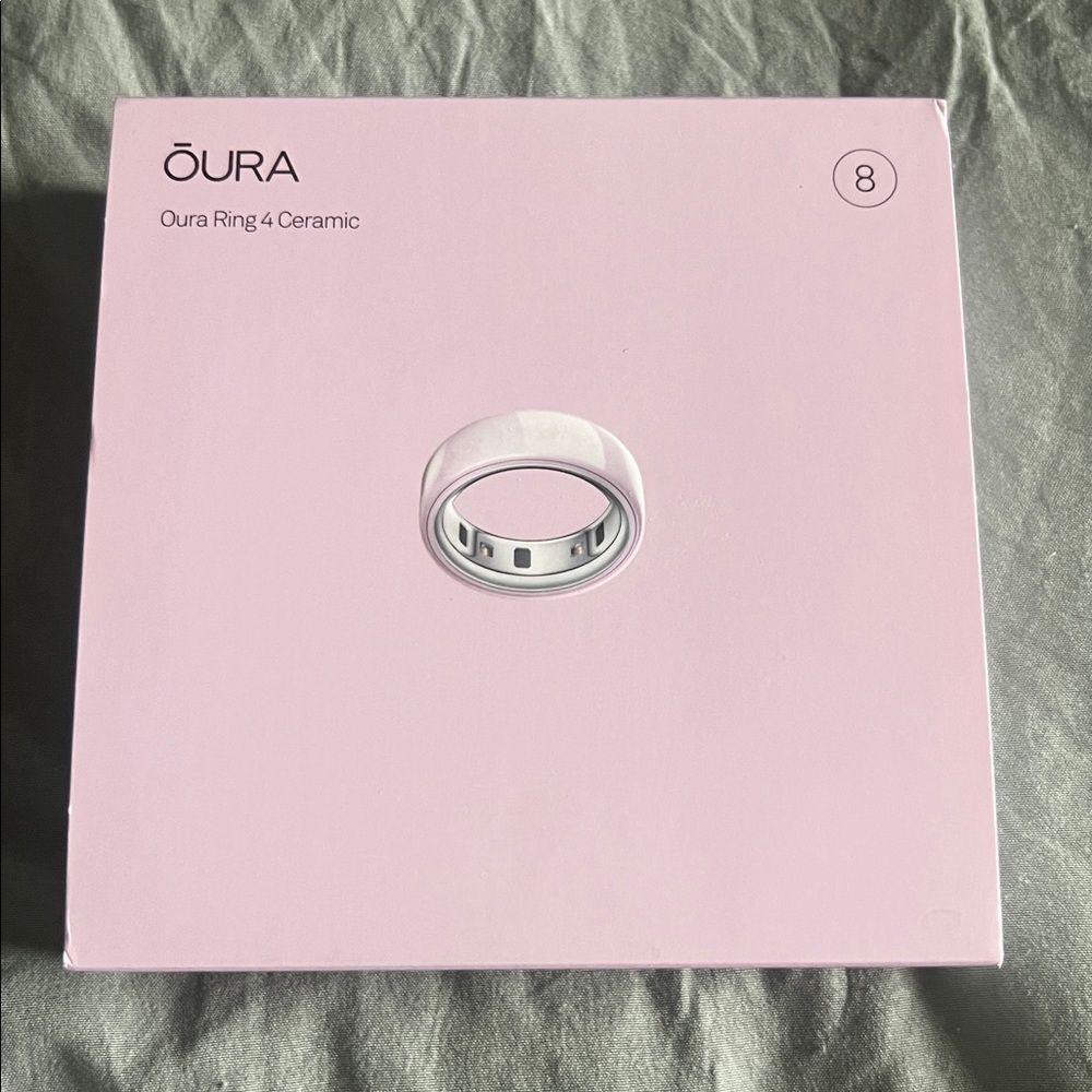 Oura Ring Generation 4 Ceramic Ring - Size 8 - Pink